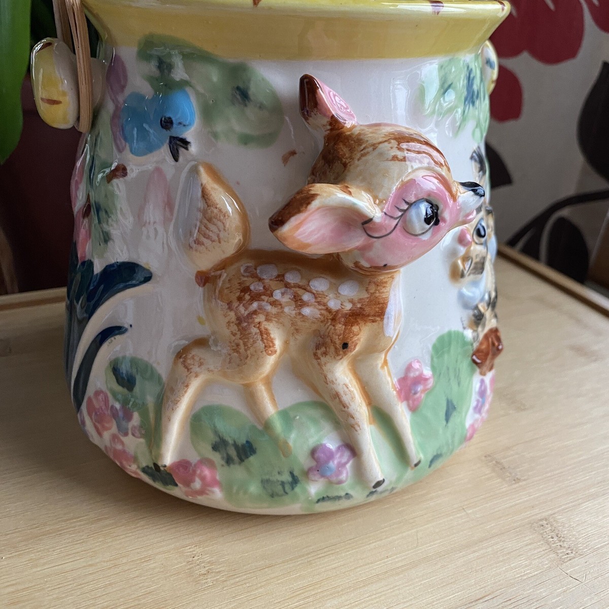 Vintage Disney Bambi Flower Thumper Cookie Jar Biscuit Handle | eBay