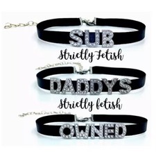 Bondage kit collar restraint Choker Daddys Slut Sissy Slave Hotwife Fetish Gimp