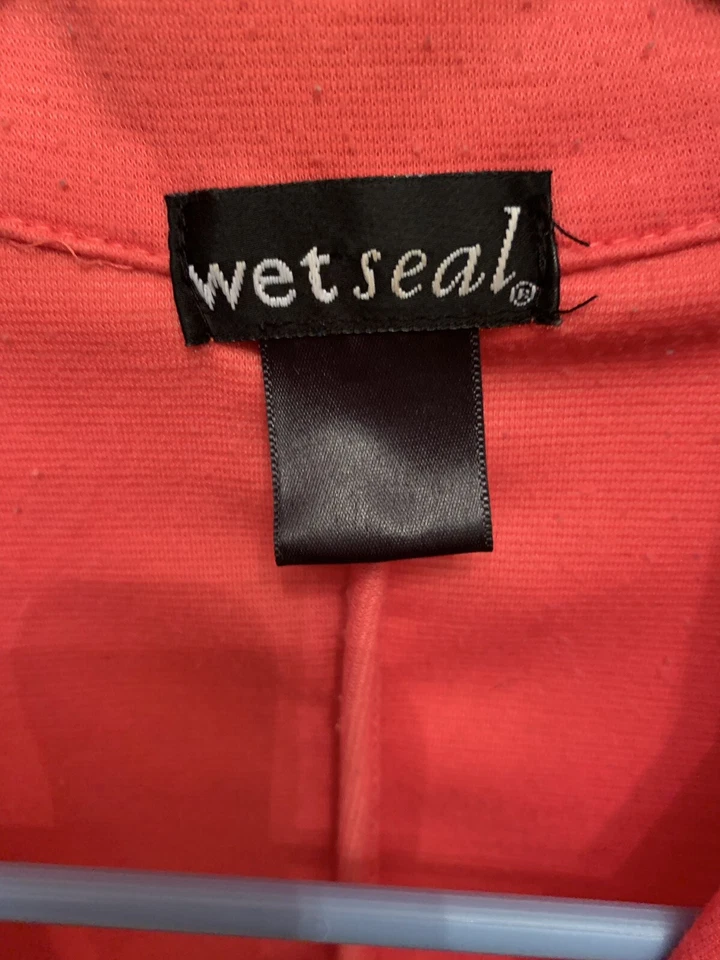Blazer Wet Seal Coral Bolsillos Abotonados Talla S Foto 2 de 4