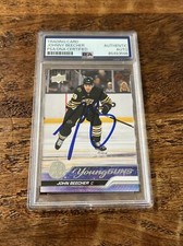 John Beecher IP Signed UD Young Guns Card PSA DNA Coa Slab Bruins Autographed