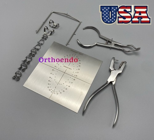 Dental Rubber Dam Frame Punch Template Clamps Forceps Plier Endo Lab Instruments - Picture 4 of 11