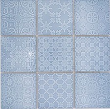 Mosaikfliese Keramik Jasba nordic blue glänzend Retrooptik JBC135_f | 10 Matten