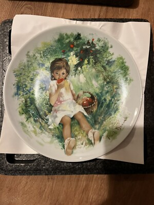 Antique Limoges France Signed Classical Woman Porcelain Portrait Cabinet Plate
