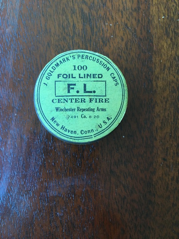 Winchester-Goldmarks Percussion Cap Tin - empty