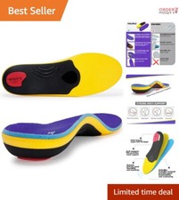 Heavy Duty Orthotic Insoles 220 lbs High Arch Support Plantar Fasciitis Relief