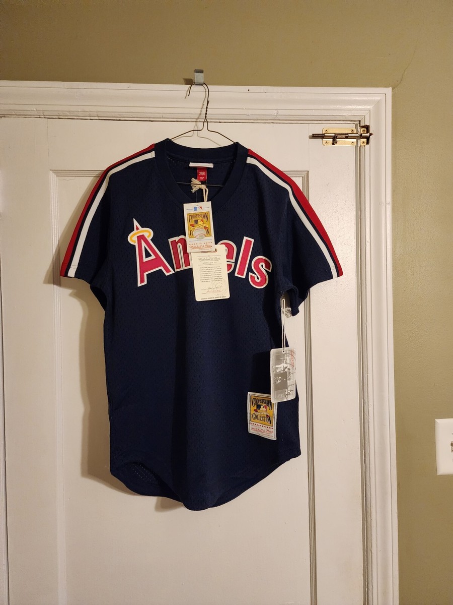 ウェア Mitchell &amp; Ness - MLB Reggie Jackson Angels Jersey 1984 Los Angeles Angels Reggie Jackson Blue Mesh Jersey