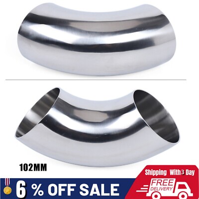 4 Inch High Quality 90 Degree Bend Elbow Exhaust Pipe 304 Stainless Steel USA 4''