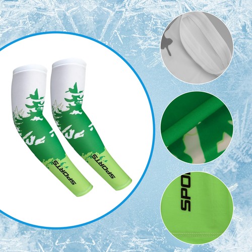 1 Pair Cooling Arm Sleeves Cover UV Sun Protection Outdoor Sports Basketball USA - Picture 44 of 48