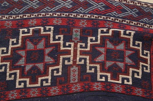 WOHNZIMMER KURDISCHER KELIM TEPPICH SCHWARZ RECHTECK WOLLE 30+ HANDGEWEBTE LÄUFER 3X6ft - Bild 5 von 7