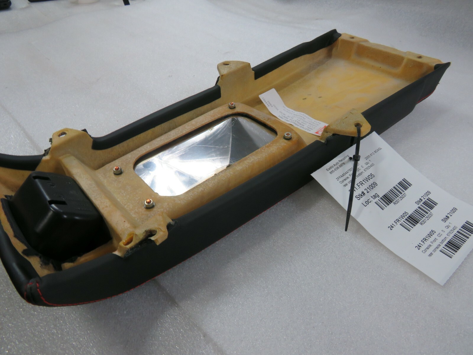 Ferrari 612 Scaglietti, Front Console, Rear Bottom Section, Used, P/N 67625400