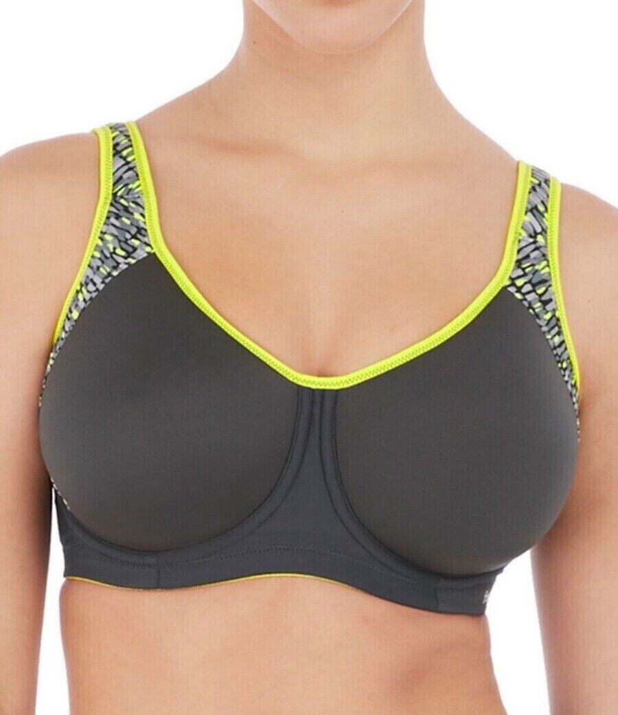 Freya Sports Bra Active Sonic Size 36DD Lime Twist Underwired Padded Cup 4892-image