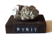 Vintage Small Mounted PYRITE Stone