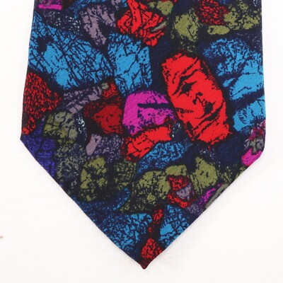 Nasa Space Asteroid Meteorite Tie Men 59 in Silk Multicolor Stonehenge Moon Rock