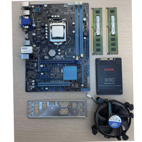 COMBO ASUS B75M-A Motherboard With i5-2500 CPU 8GB RAM 128GB SSD AND Heat Sink