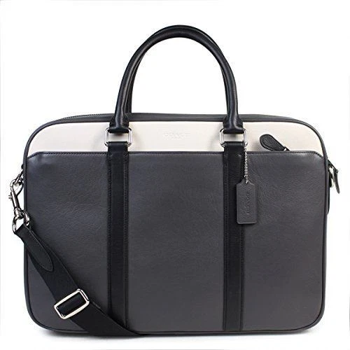 COACH Men s Briefcase Business Bag Leather Perry Slim Brief LLY eBay