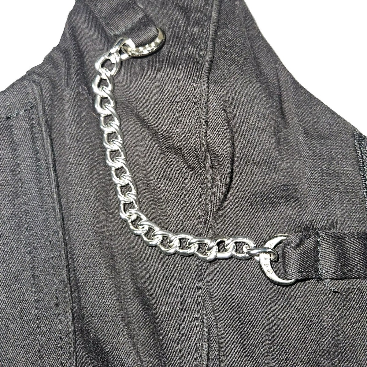 Tripp NYC Black Corset Halter Top Size Small Grommet Chain