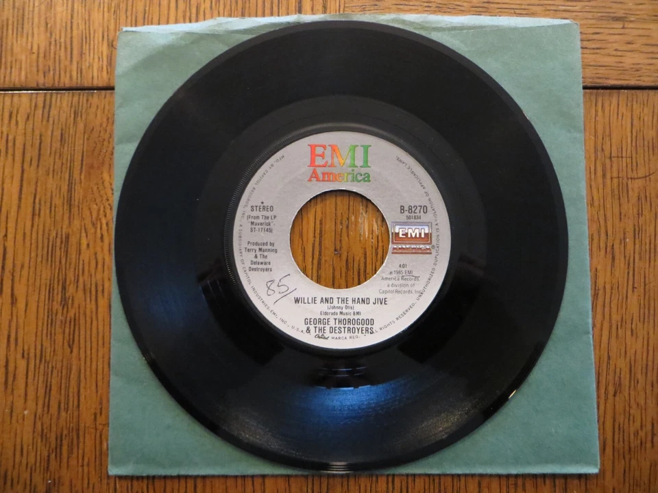 George Thorogood – Willie And The Hand Jive / I Drink Alone - 1980 7" Single VG+ - Image 2 of 2