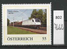 Österreich PM personalisierte Marke Eisenbahn "Taurus Siemens" 8027662**