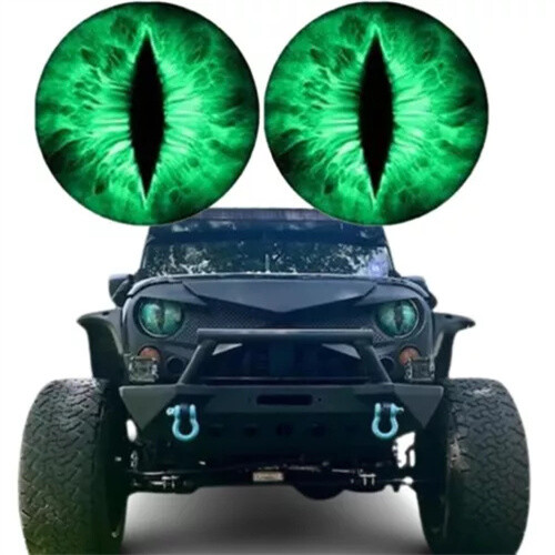 3D Beast Eyes Headlight Decals Stereo Eyes Decal Stickers For Jeep Headlights US - Bild 6 von 13
