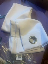 TWO PANELS WINDOW CURTAIN DRAPE White