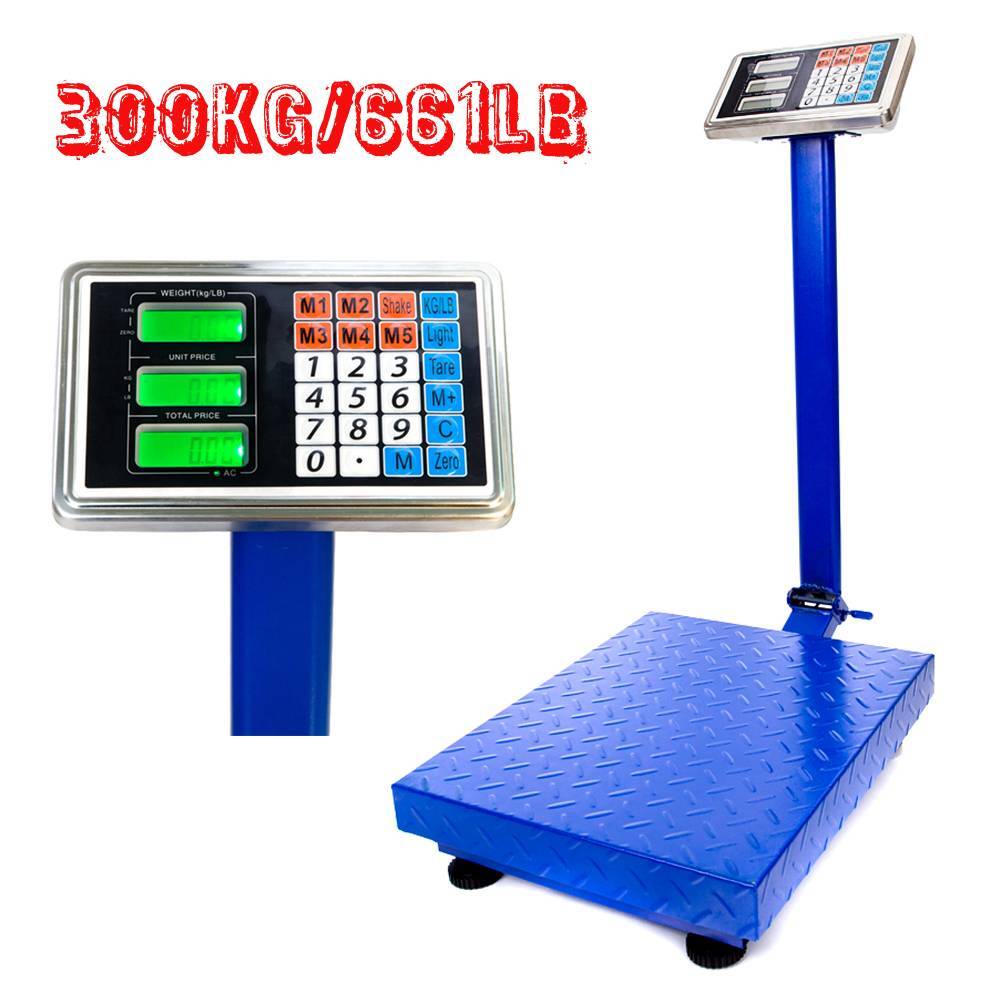 New Heavy Duty 660LB 300KG Industrial Platform Postal Weighing Scales