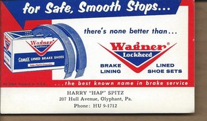 AI-061-Wagner-Lockheed-Brake-Lining-Advertising-Ink-Blotter-Olyphant-PA-Spitz