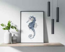 Sea Horse Marine Animal Poster Premium Quality Choose your Size