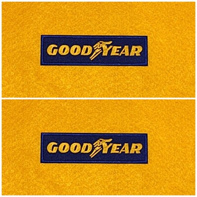 Ein Paar Goodyear (a) Aufnäher / Bügelflicken dünne Streifen 115 mm x 25 mm