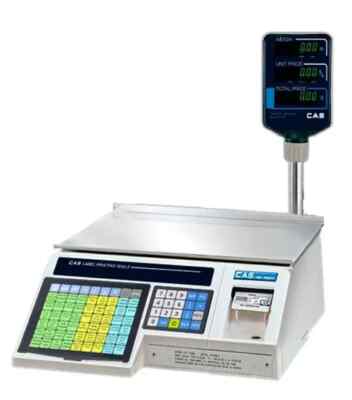 CAS LP1000NP Label Printing Scale With Pole 30 LB NTEP Brand New
