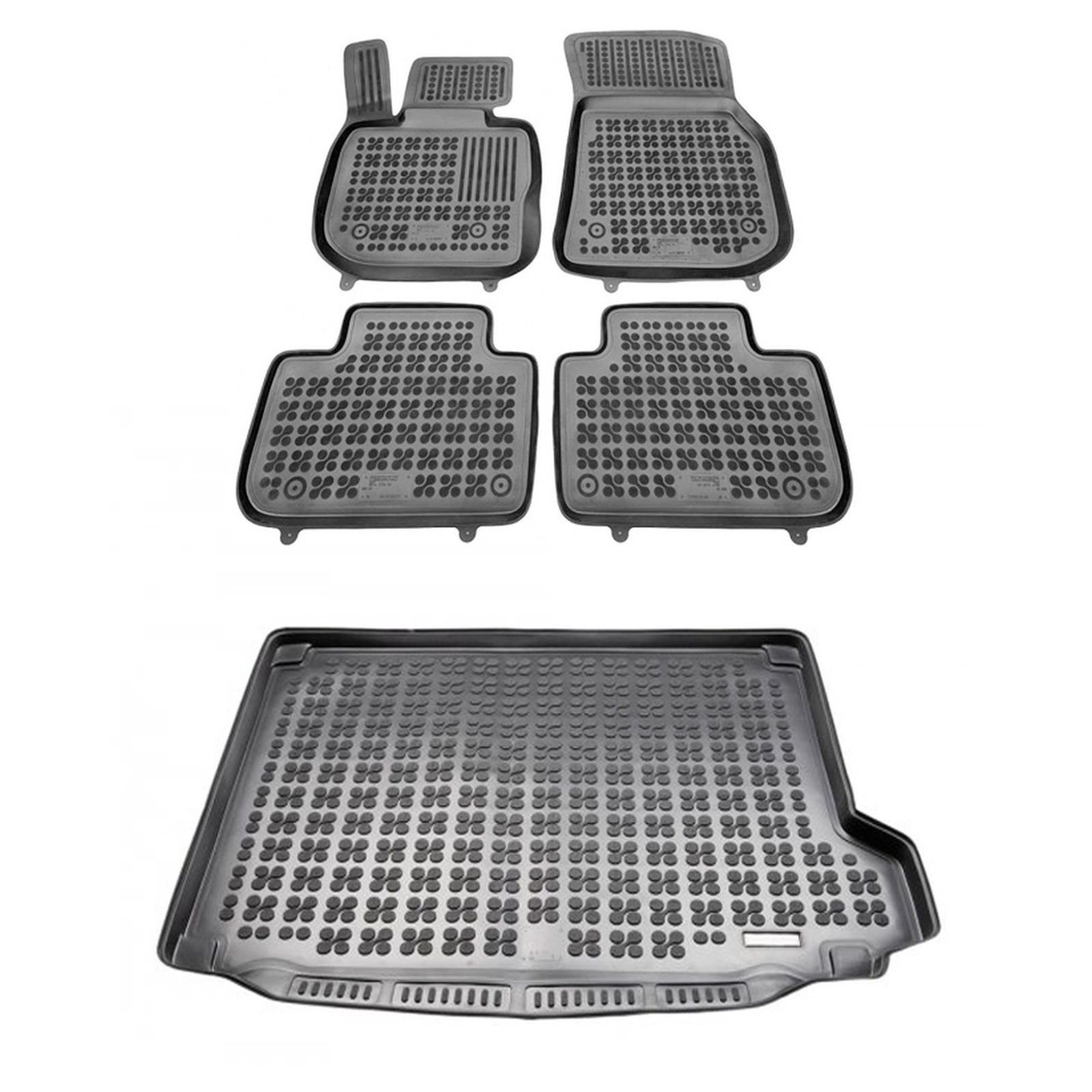 Tapis de sol pour BMW X3 G01 de qualité premium en moquette velours noir dense
