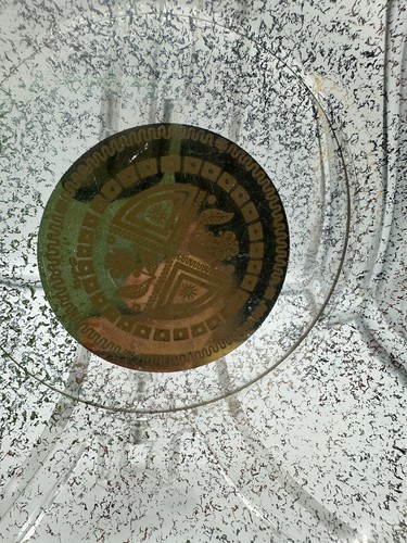 Vintage Durchbruch Elend Goldflecken Glas Schüssel Schale Süßigkeitenschale 7 Zoll - Bild 9 von 10