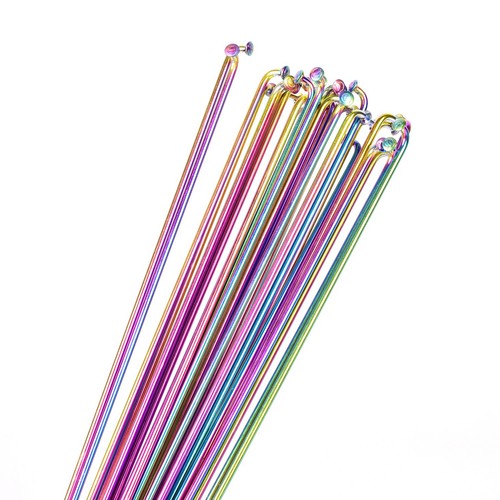 Ultralight J-Bend Colorful Stainless Bicycle Bike Spokes w/ Brass nipples New - Picture 9 of 19