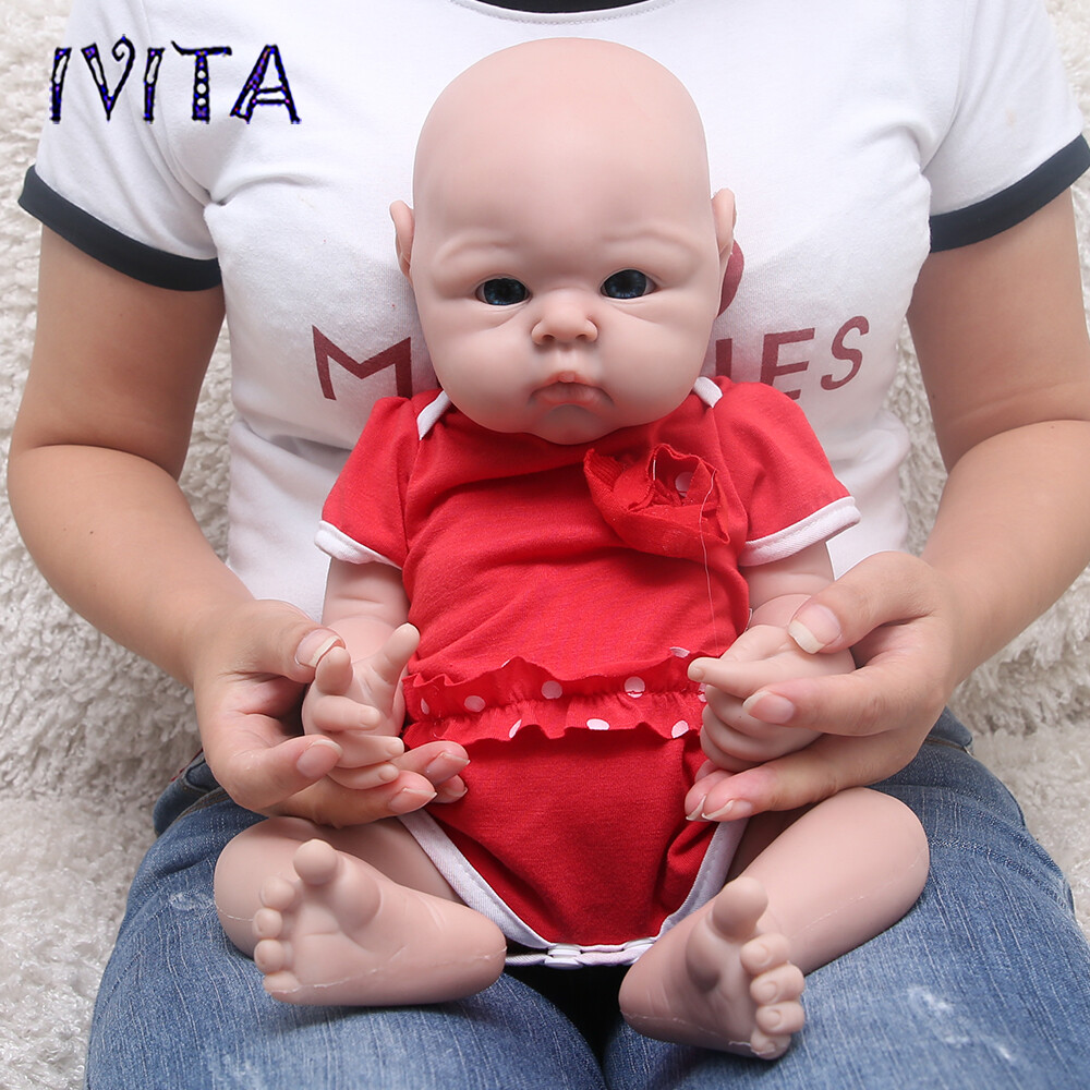 19"Lifelike Cute Chubby Baby Girl Full Silicone Infant Waterproof Doll Xmas Gift