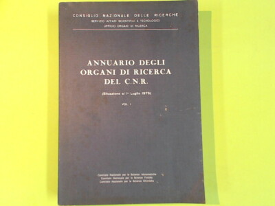JAHRBUCH DER FORSCHUNGSORGANE CNR VOL I