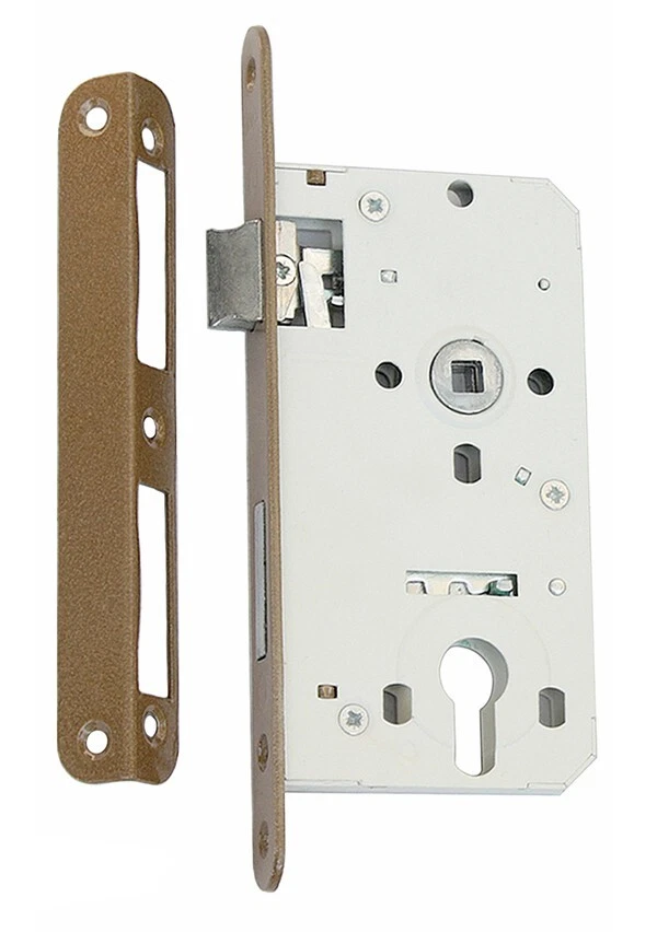 Serrure à encastrer KeyMet 72/50 Pour Cylindre Gauche/Droite Avec Plaque