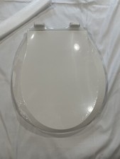 YASFEL Toilet Seat with Toddler Seat Built in, Plastic, Round- white/blue