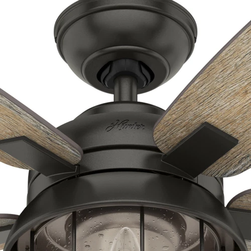 Hunter 52" Coral Bay Outdoor Ceiling Fan w/ LED Light & Remote Rustic Farmhouse - Picture 10 of 12