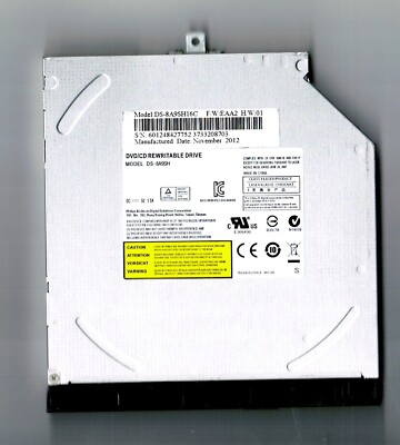 Philips/Lite-on DS-8A9SH DVD-RW Drive SATA 12.7 mm. with Black Bezel