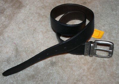 LEVI'S Men's Size 36/90 REVERSIBLE LEATHER BELT (brown/black) EUC