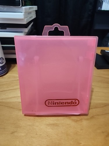 NES Nintendo Plastic Pink Game Cartridge Case Hard Clamshell