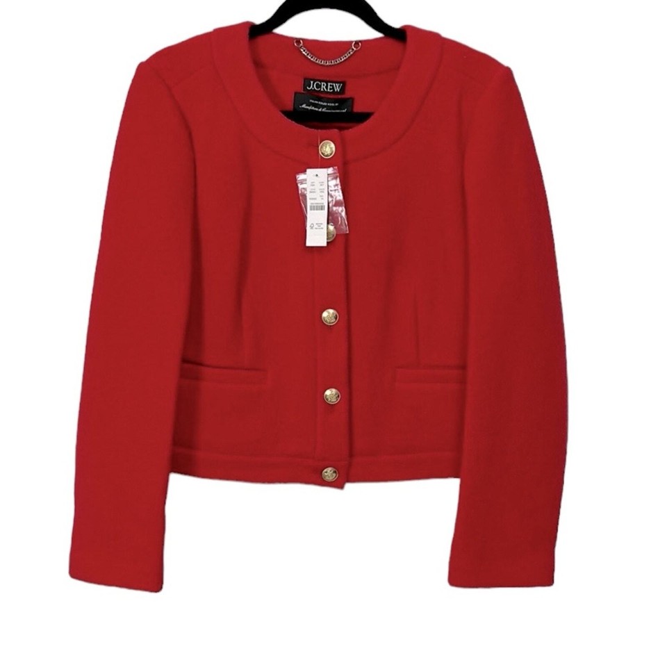 J. Crew Louisa lady jacket in Italian boiled wool Women’s size 14 eBay