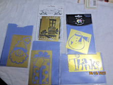 5 Lasting Impressions Brass Embossing Stencils- Snowman Gifts Santa Thanks Big