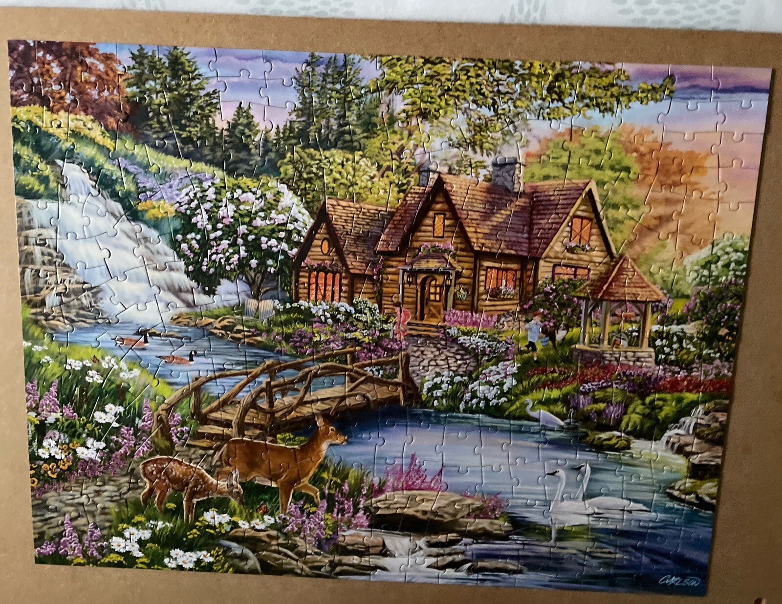 Bits And Pieces 300 Large Piece Puzzles Waterwheel And Enchanted eBay