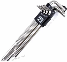 Pedro's L Torx 7-Piece Bicycle Wrench Set w/ Holder T10 T15 T20 T25 T27 T30 T40