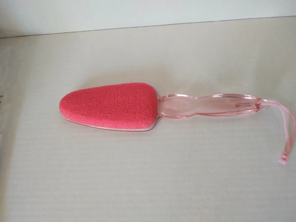 Piedra pómez doble cara con mango de plástico rosa nuevo stock antiguo Avon 2009 Foto 4 de 4