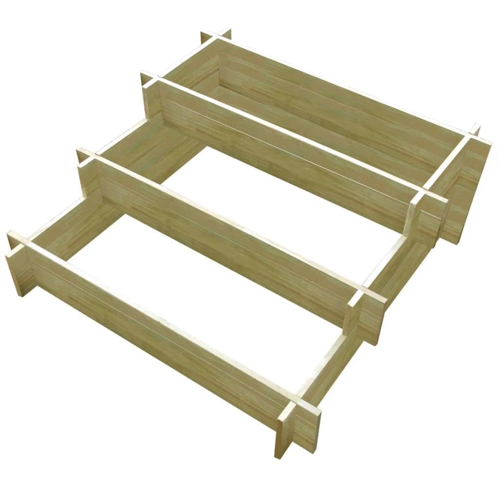 Kit Fioriera vidaXL Legno Impregnato 90x90x35 cm - Facile Montaggio