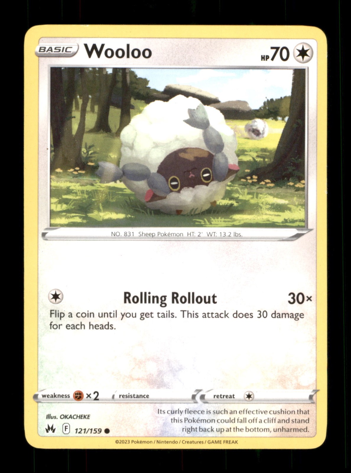 Wooloo 121/159 Non-Holo Nintendo  Pokemon Trading Card TCG