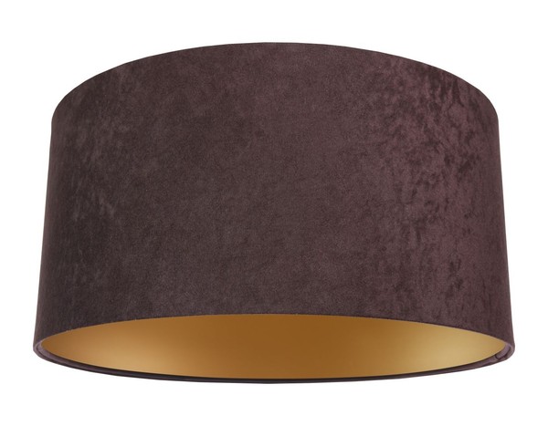 HäNgeleuchte Braun Gold Stoff Ø40Cm Velours Optik HäNgelampe Esstisch Wohnzimmer-image