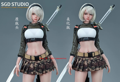 SGD Studio SGD-002 1/3 Fight Girl NieR 2 Heads Static Figure Model