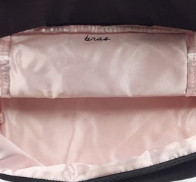 Victoria's Secret *Sexy Little Things* Lingerie Travel Case Black Satin~NEW